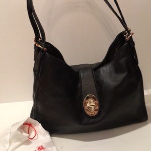 Coach new blk Leather shoulder bag